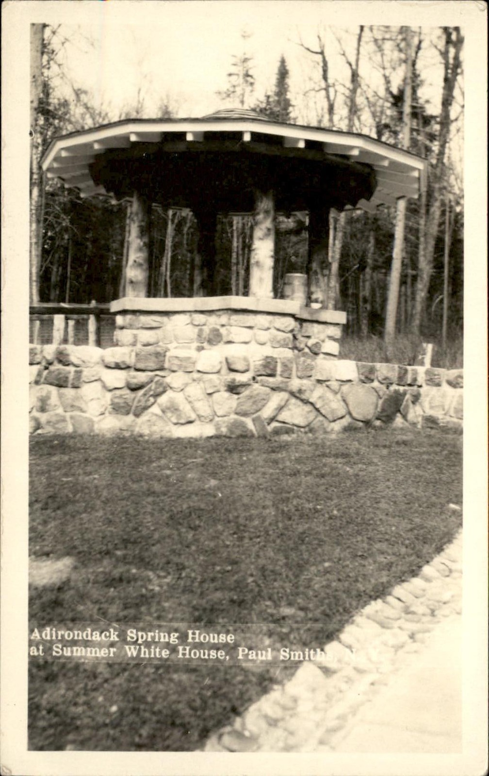 Paul Smith NY Spring House c1900s-10s Real Photo Vintage Postcard bhn