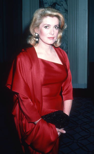 French actress Catherine Deneuve at the Fragrance Ball at the Wald- Old Photo 6