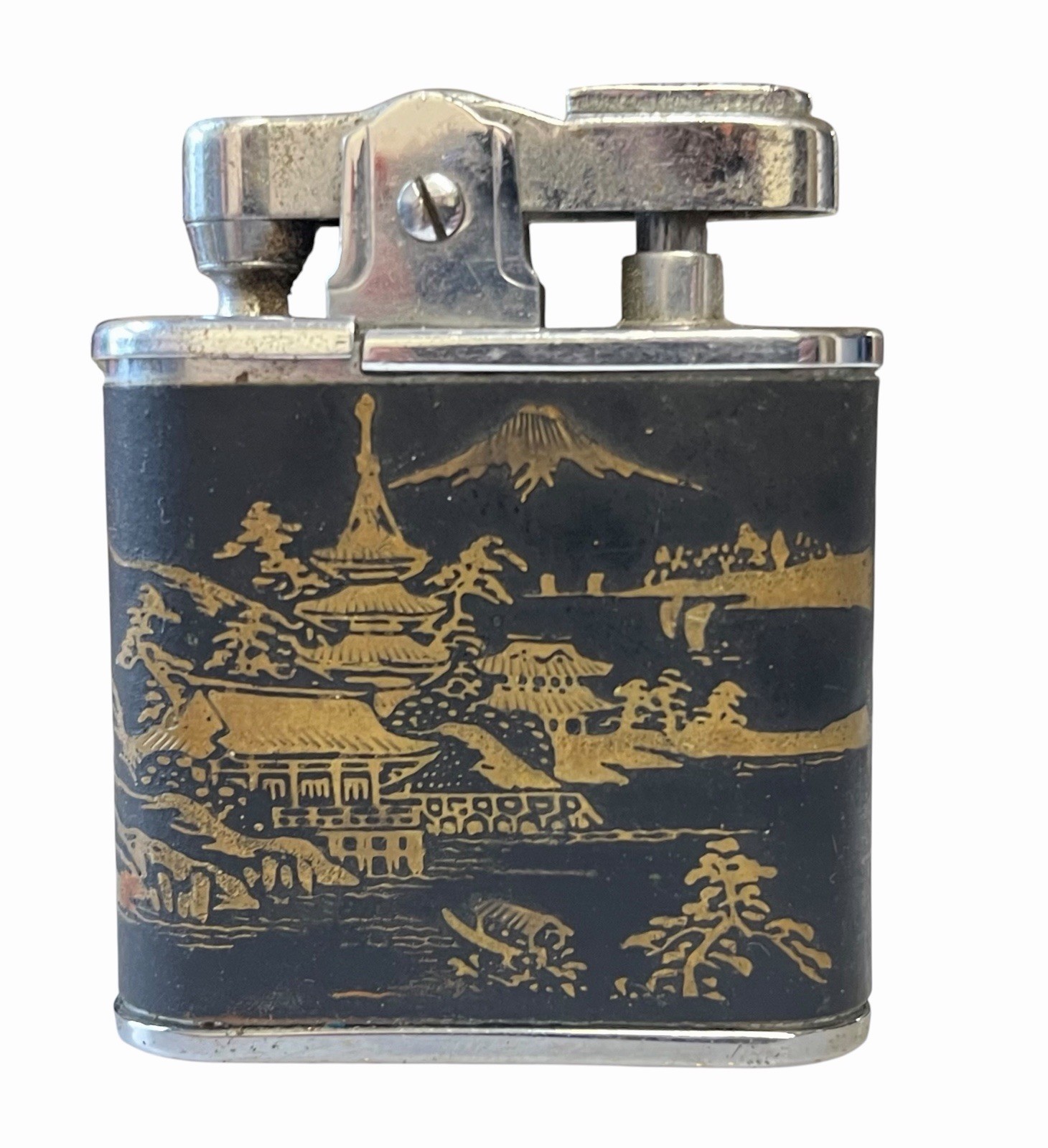 Vintage Mid-Century Japanese Automatic Pocket Lighter. Needs Flint & Wick.