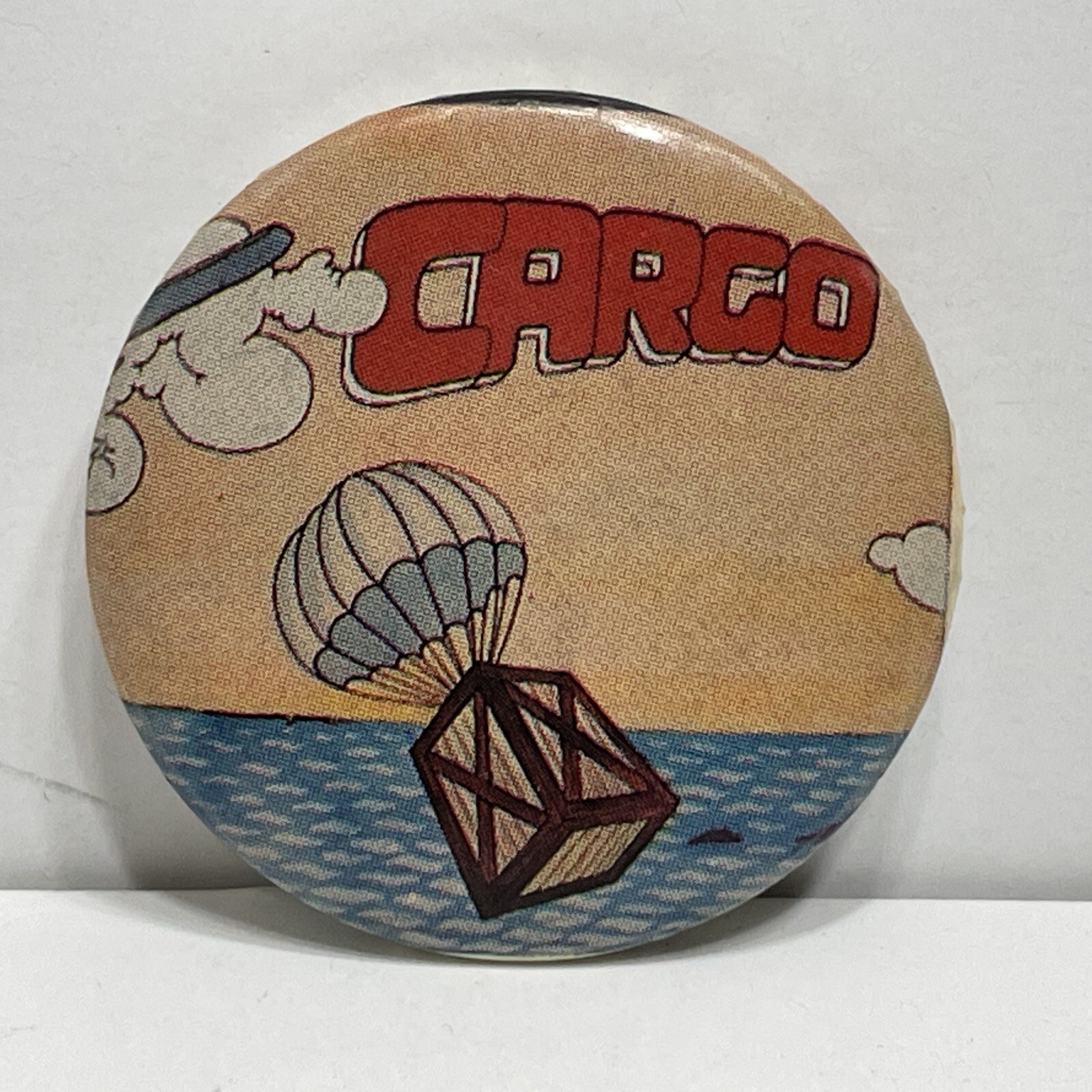 Men At Work Cargo Pinback Button 1.25
