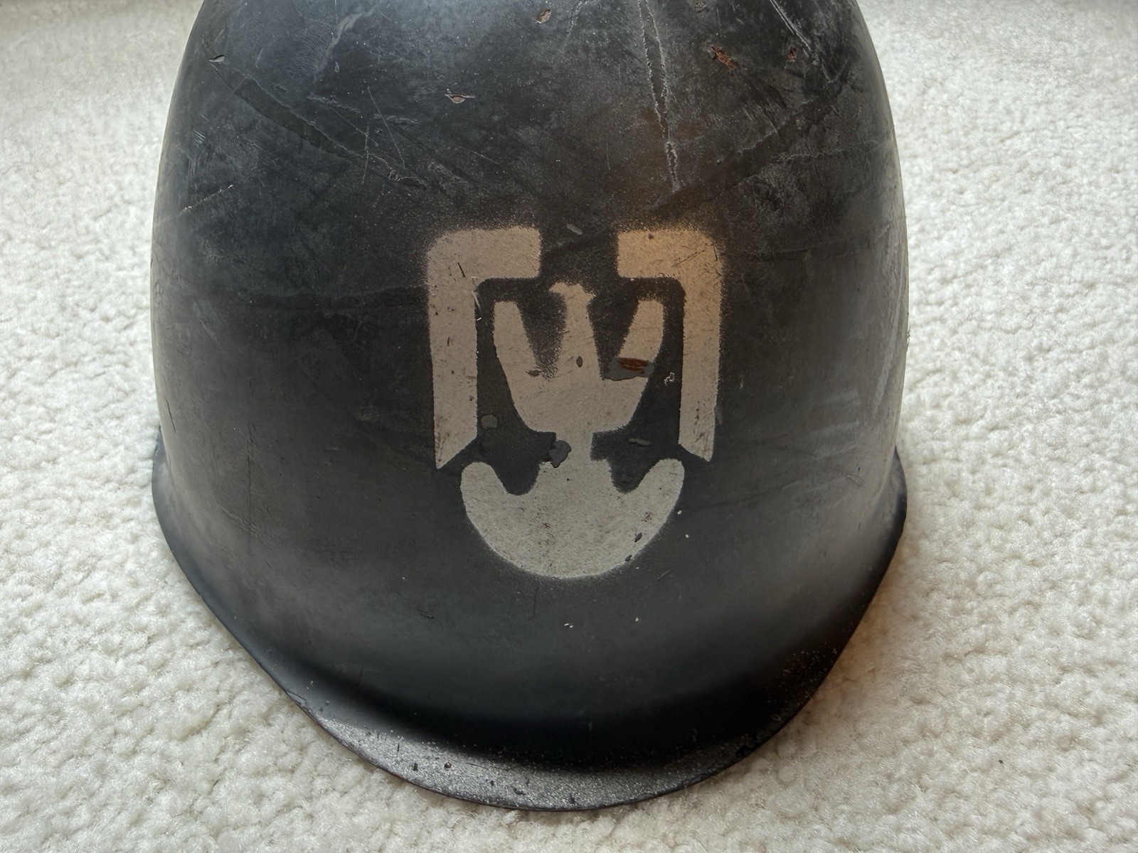 Vintage WZ67 Polish Army Steel Helmet Cold War Era with Liner Authentic Surplus