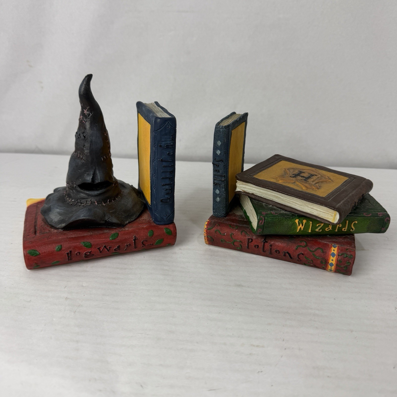 Vintage Harry Potter Bookends Sorting Hat Hogwarts Spells