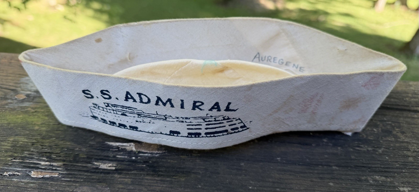 Vintage S.S. ADMIRAL St Louis MO souvenir sailor hat-1950's