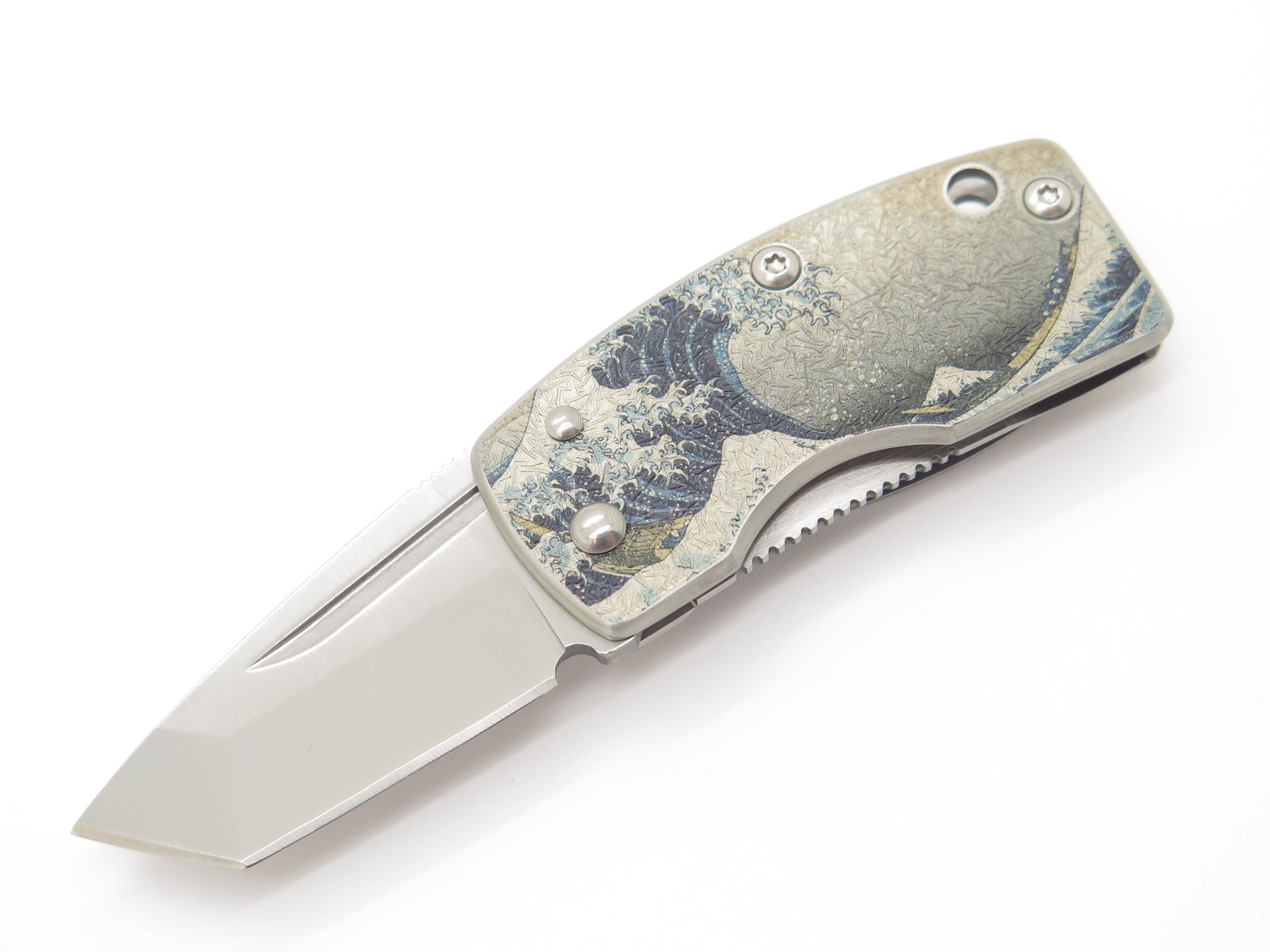 G. Sakai Seki Japan Ukimon Great Wave SPG STRIX Tanto Money Clip Folding Knife
