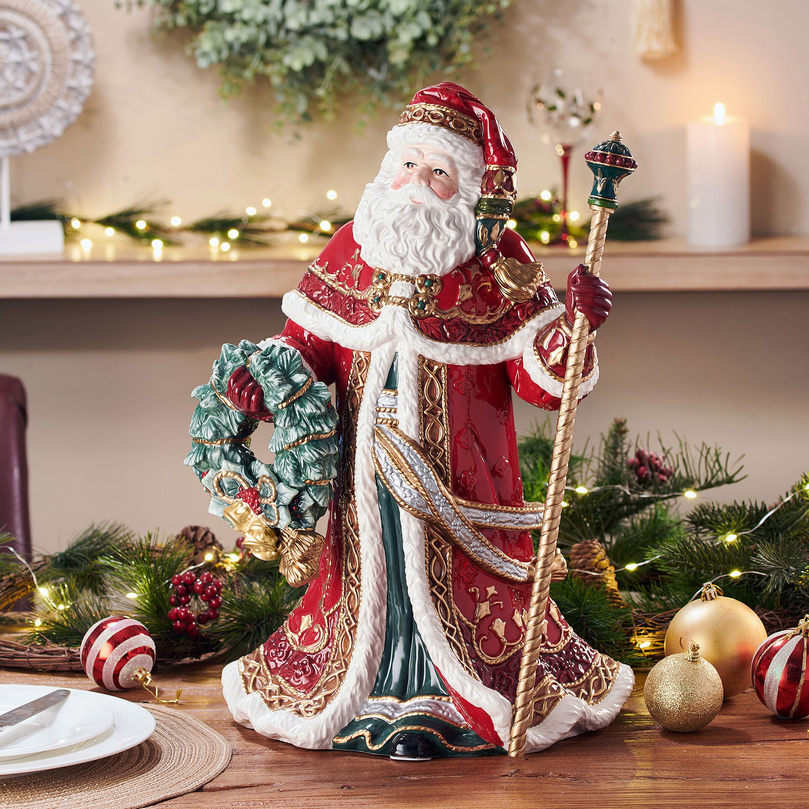 Fitz & Floyd Noel Holiday Grand Santa Figurine