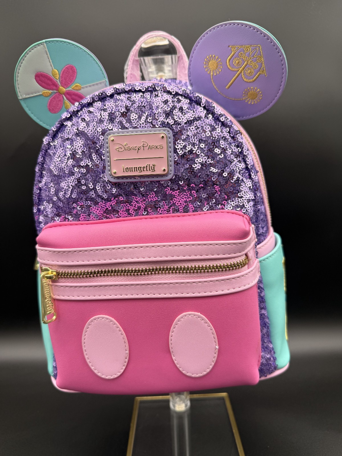 NEW Mickey Mouse Main Attraction Its A Small World Loungefly Backpack Limited