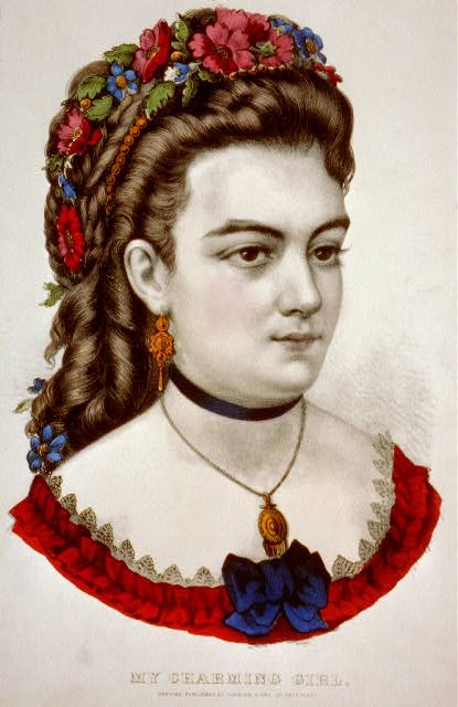 Photo:Currier & Ives My Charming Girl Woman Portrait c1856-1907