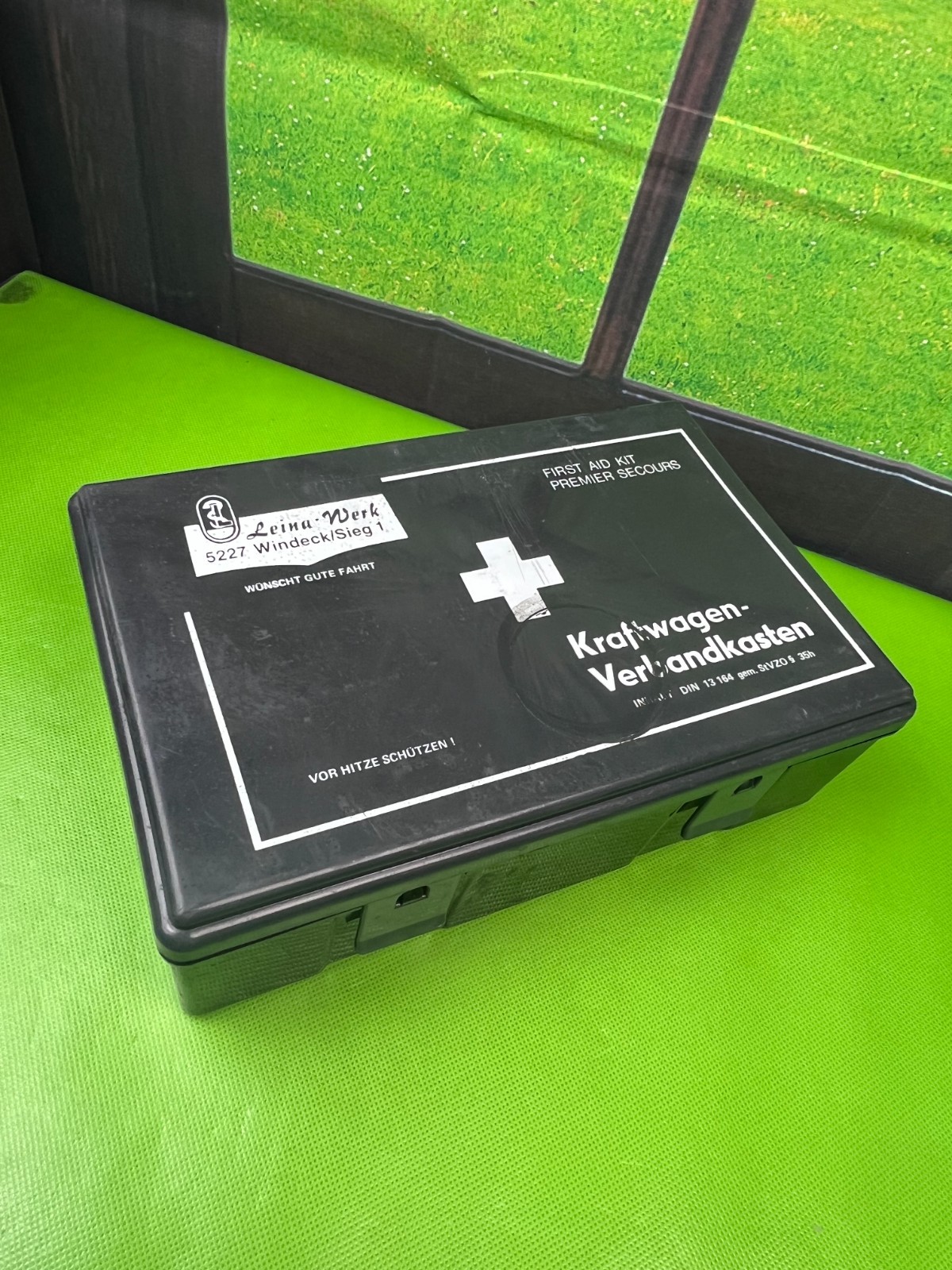 Vintage Porsche Mercedes Kraftwagen Verbandkasten First Aid Kit German Leina Wer