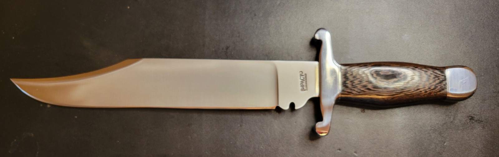 Impact Cutlery Custom D2 Steel Hunting Bowie Knife Wengi Wood Handle- 2553