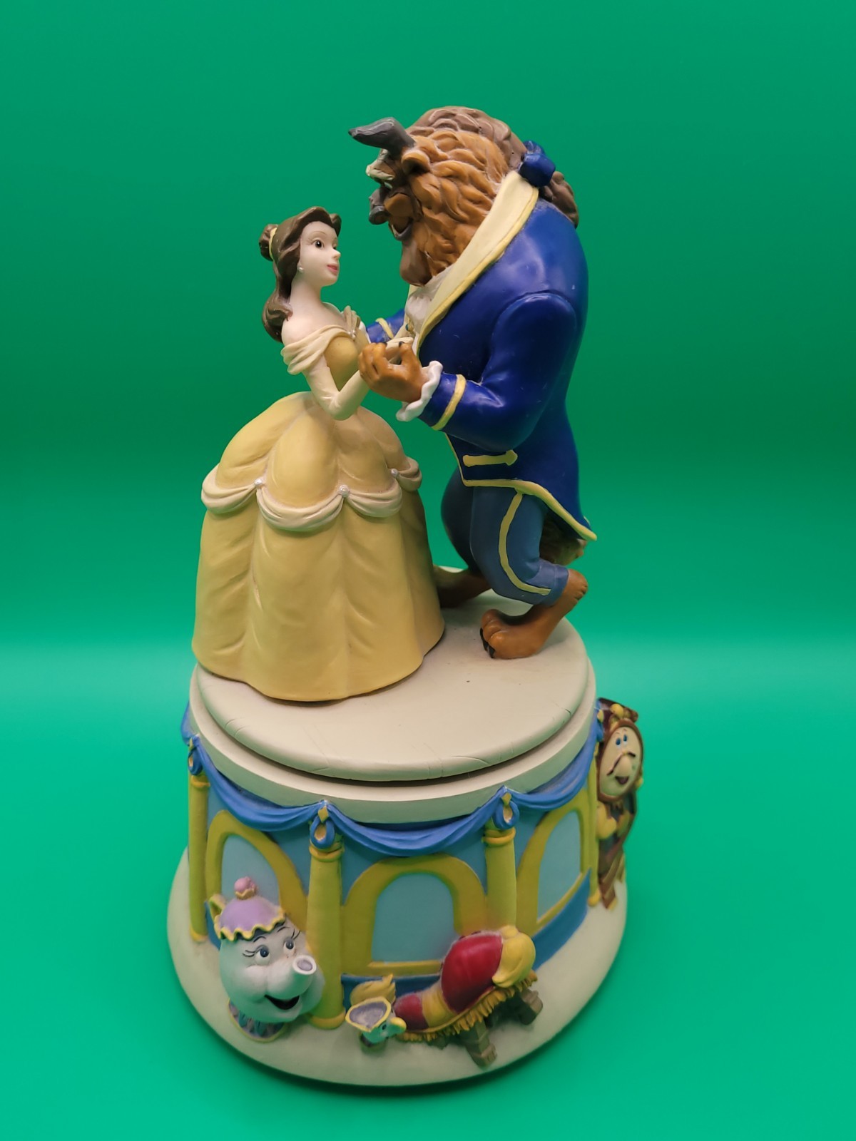 NO BOX STILL PLAYS Disney Enesco Beauty and the Beast Muisc Box 