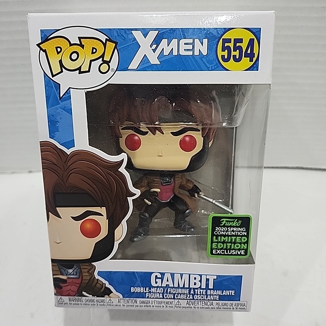 X-Men Gambit Funko Pop 554 Bobble Head Limited Edition 2020 Spring Convention