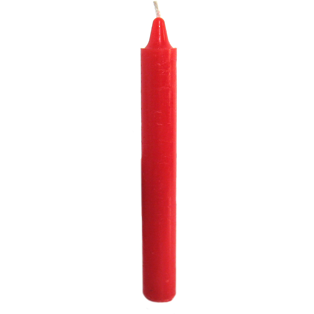 Red Candle (6 Inches) - Household or Spell Taper Candle - Sold Individually