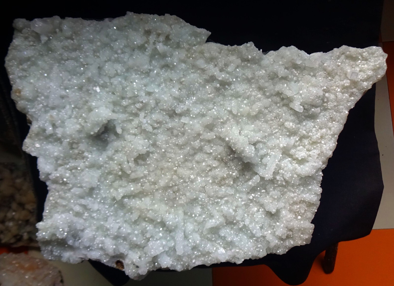 RARE PREHENITE MATRIX FORMATION W/ APOPHYLLITE CUBES & GYROLITE BALLS-4.