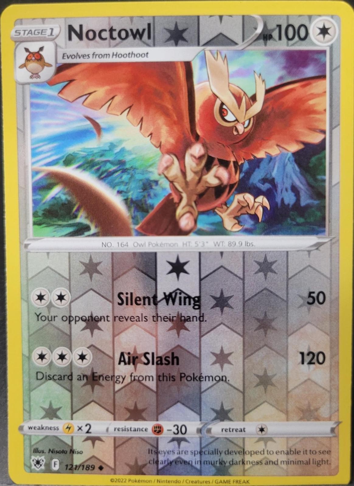 Noctowl Reverse Holofoil SWSH10 121/189 U LP