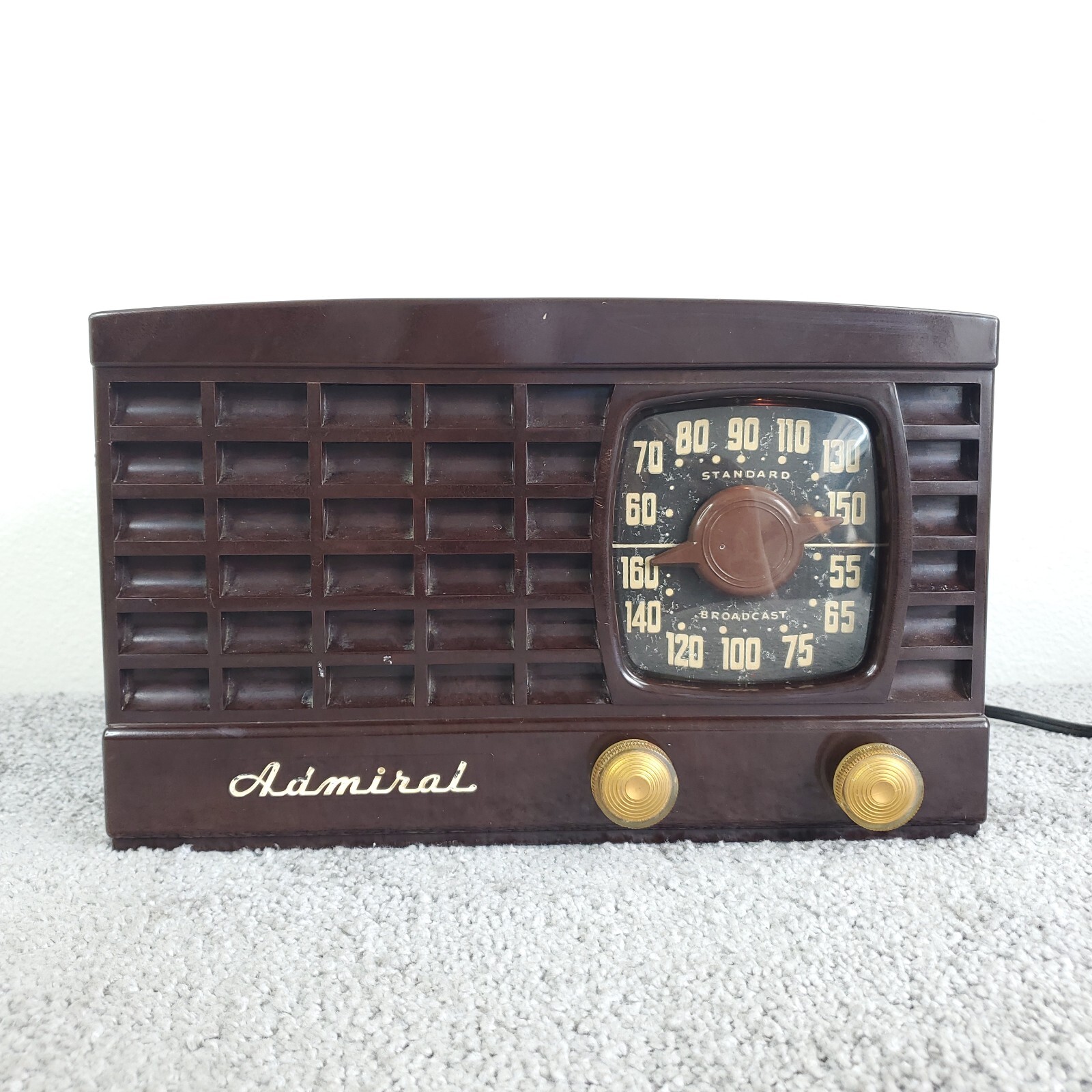 Admiral Tube Radio 5K12-N AM Vintage Bakelite MCM Mid Century Modern Works