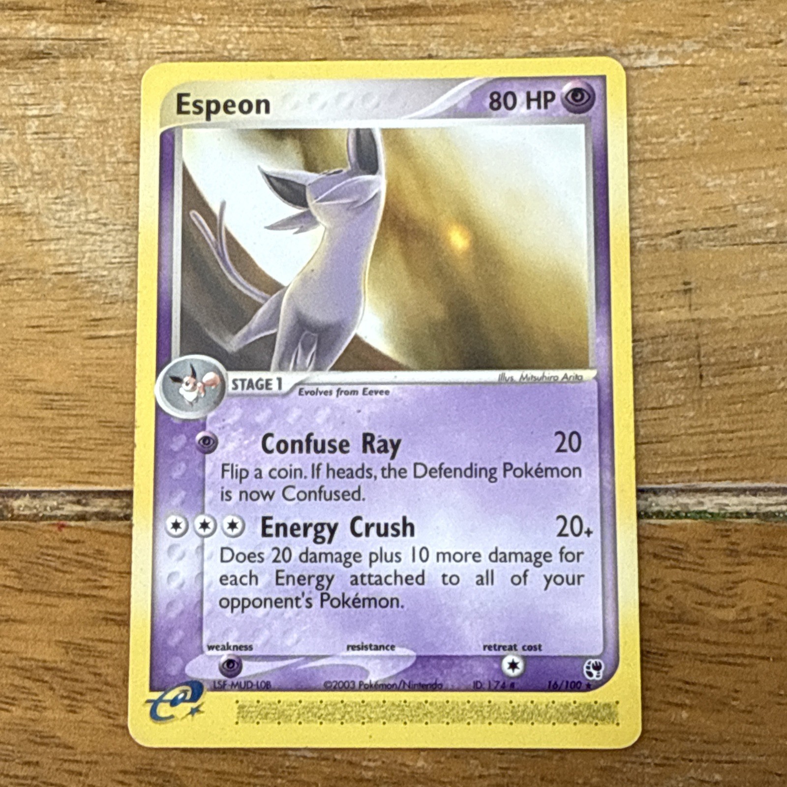 Pokemon TCG: Espeon 16/100 EX Sandstorm Non Holo Rare