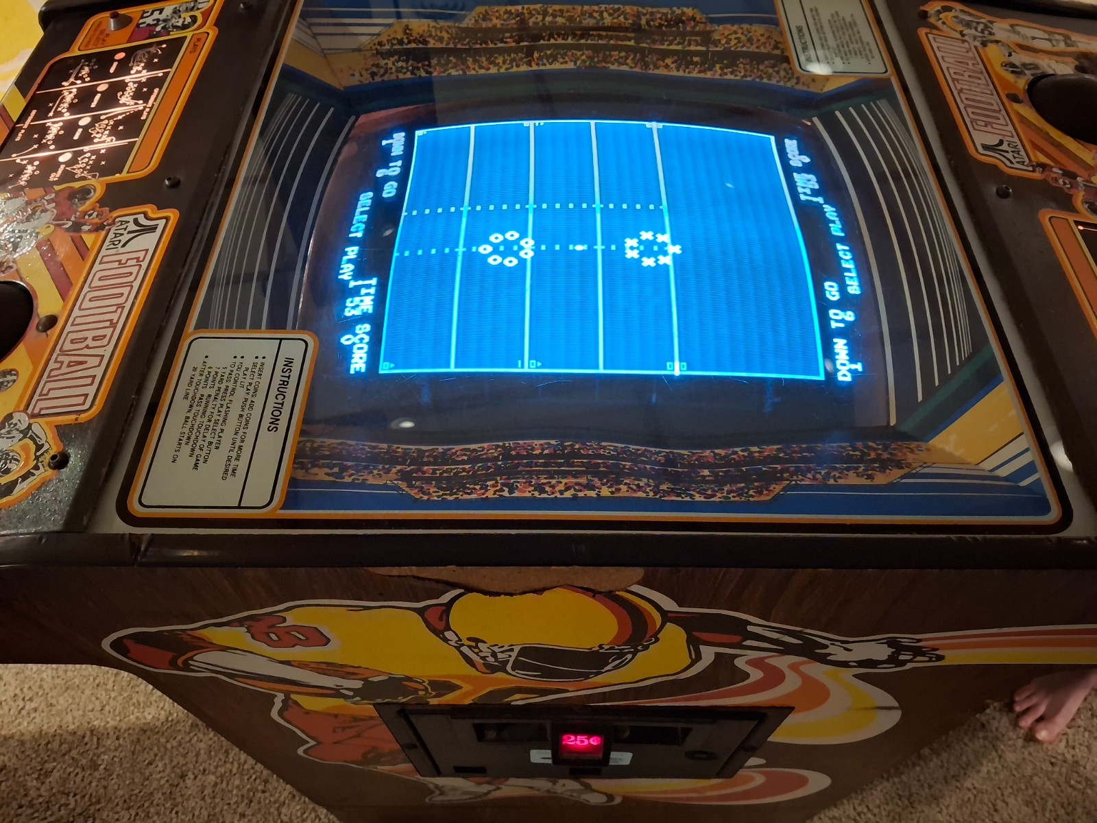 Atari Football classic Xs and Os Works great - Can ship if buyer pays shipping