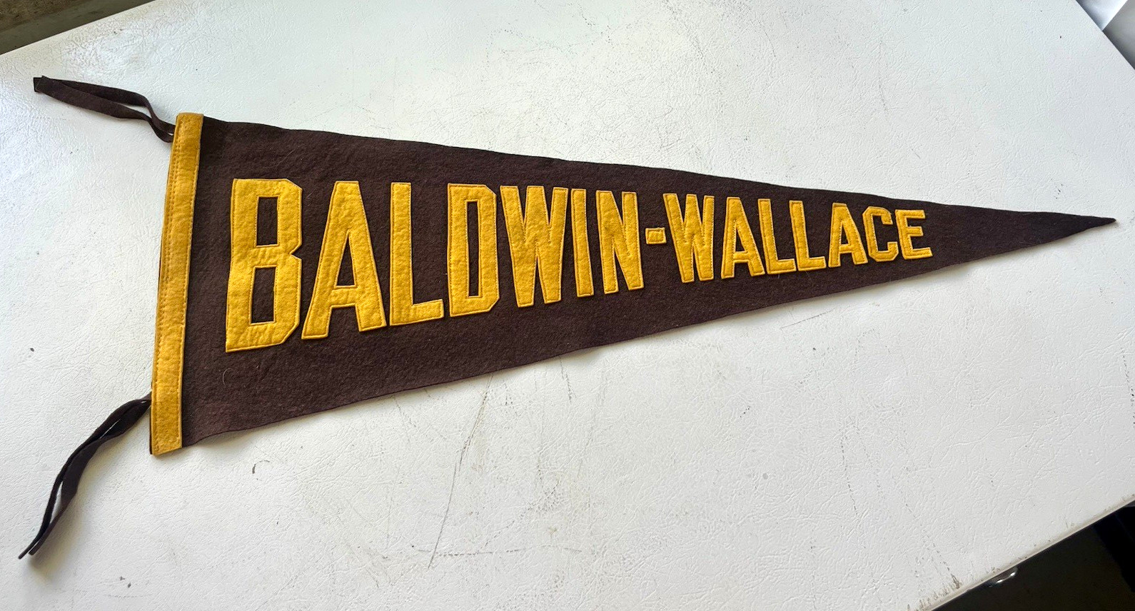 Vintage Baldwin-Wallace College Felt Pennant Banner 1940-50’s 
