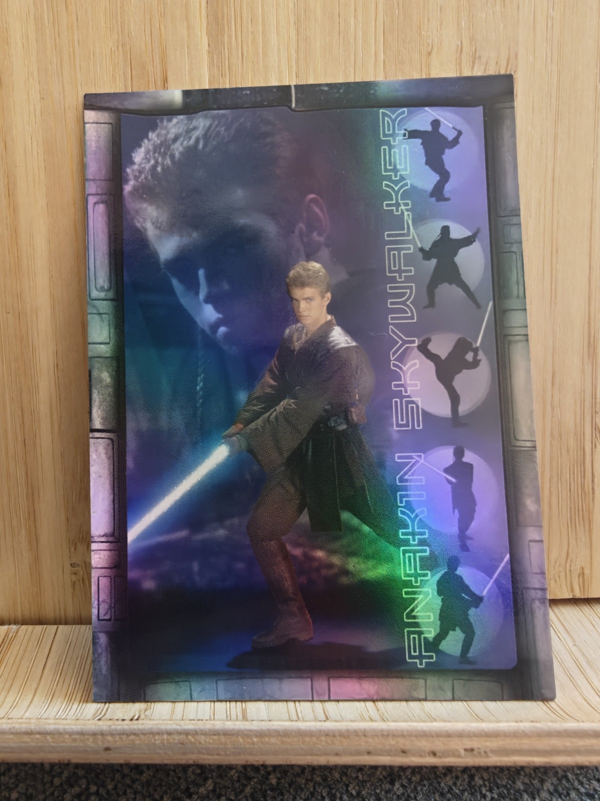 2002 Topps Star Wars Attack of the Clones Prismatic Foil Anakin Skywalker #1