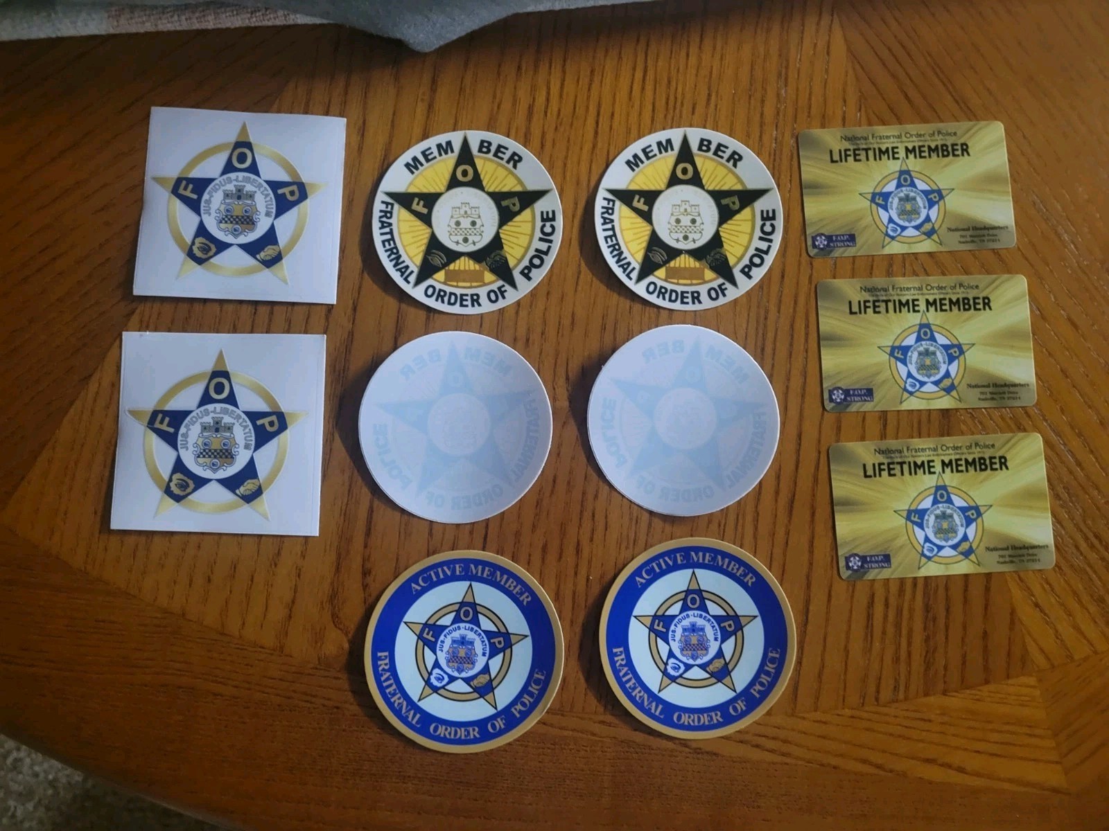 F.O.P. Member SUPPORTER Lot - UV Waterproof Vinyl Decals and F.O.P. Cards