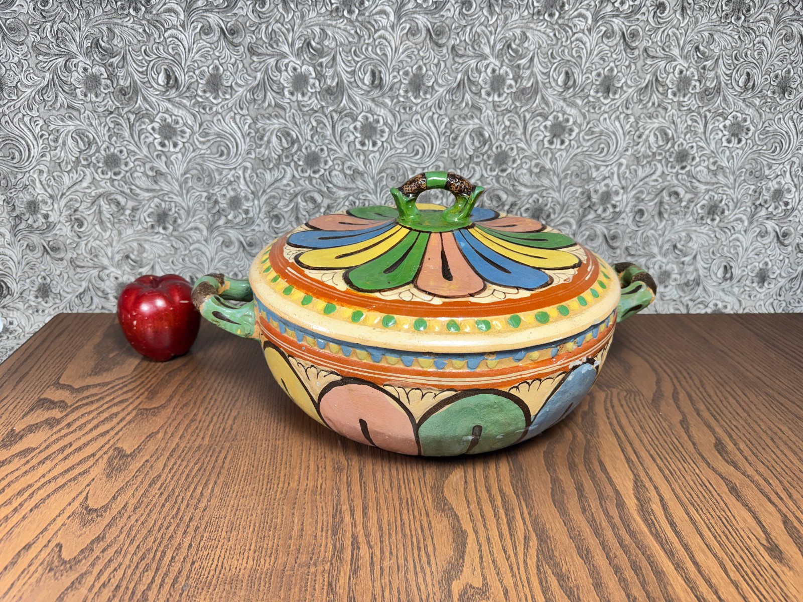 RARE Antique Mexican Tlaquepaque Folk Art Pottery 16\