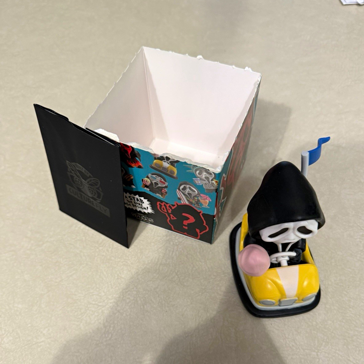 CultureFly Ghost Face Last Ride Figurine Scream Plastic w/ Box & Collector Card