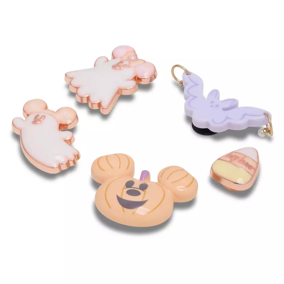 Disney Parks 2026 Crocs Halloween Mickey Minnie Cutie Ghost Jibbitz Set of 5 NEW
