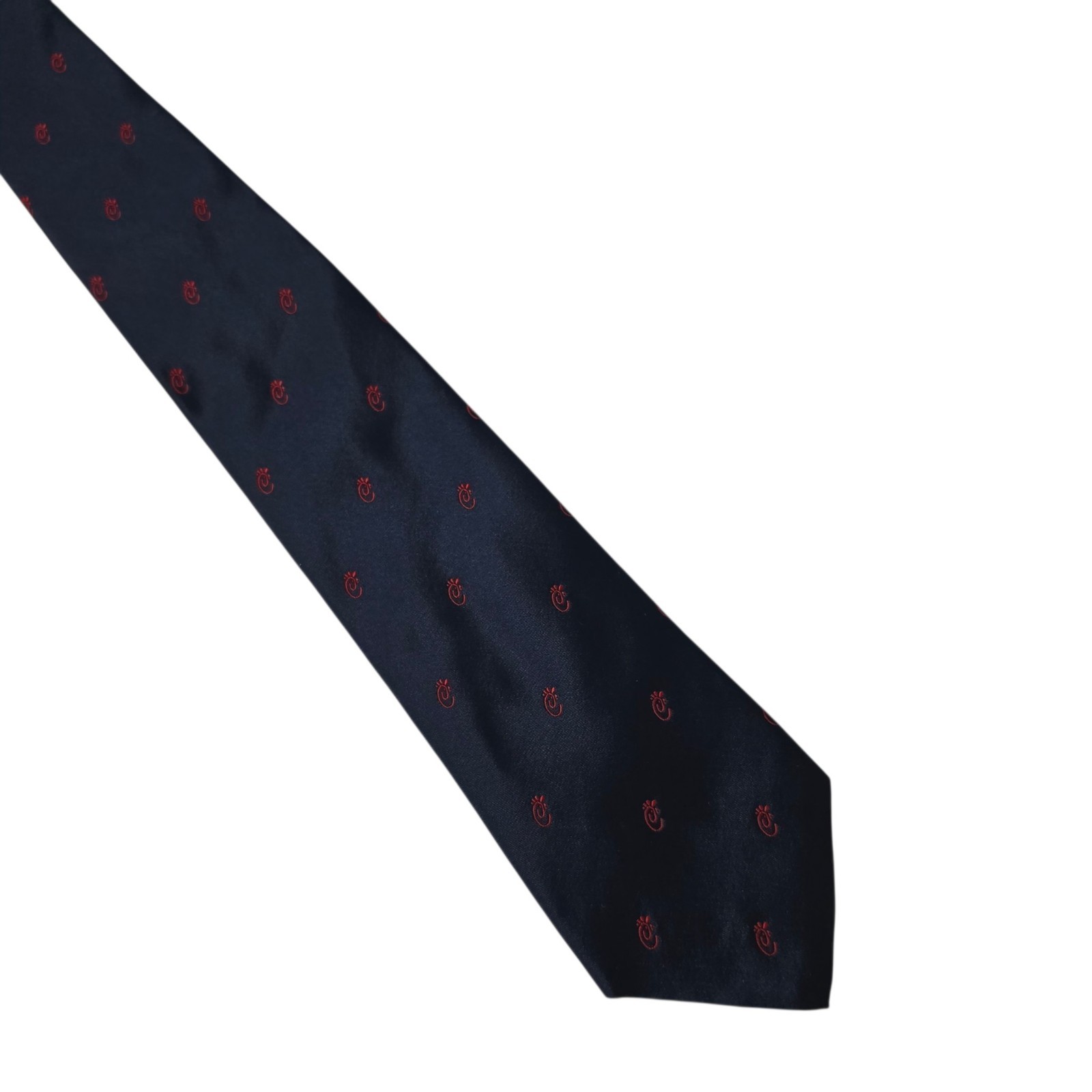 Vintage Chick Fil A Tie Franco Fossi Blue Necktie Silk Polyester Rare