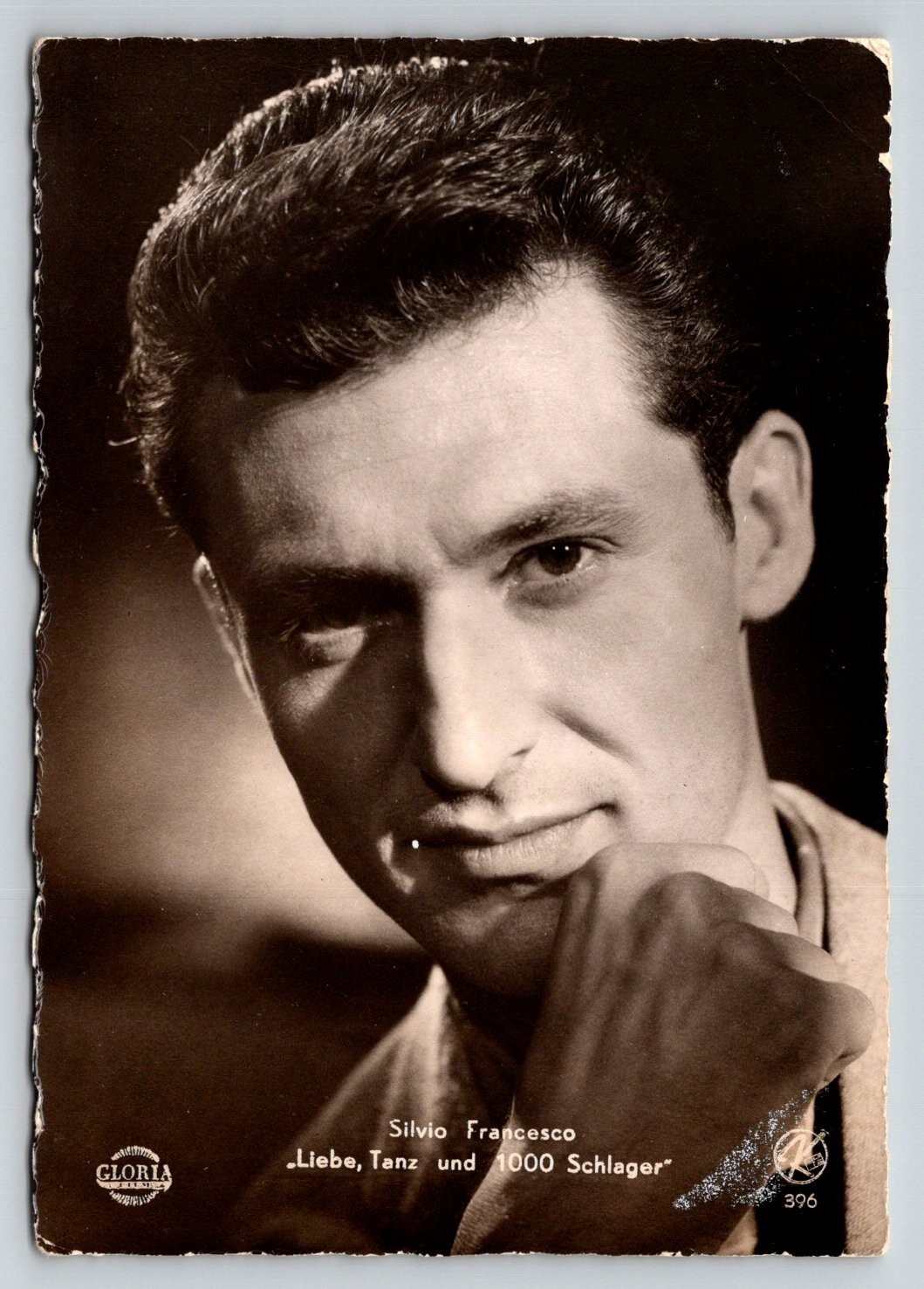 Silvio Francesco German Singer RPPC Postcard Liebe Tanz Schlager Gloria 396