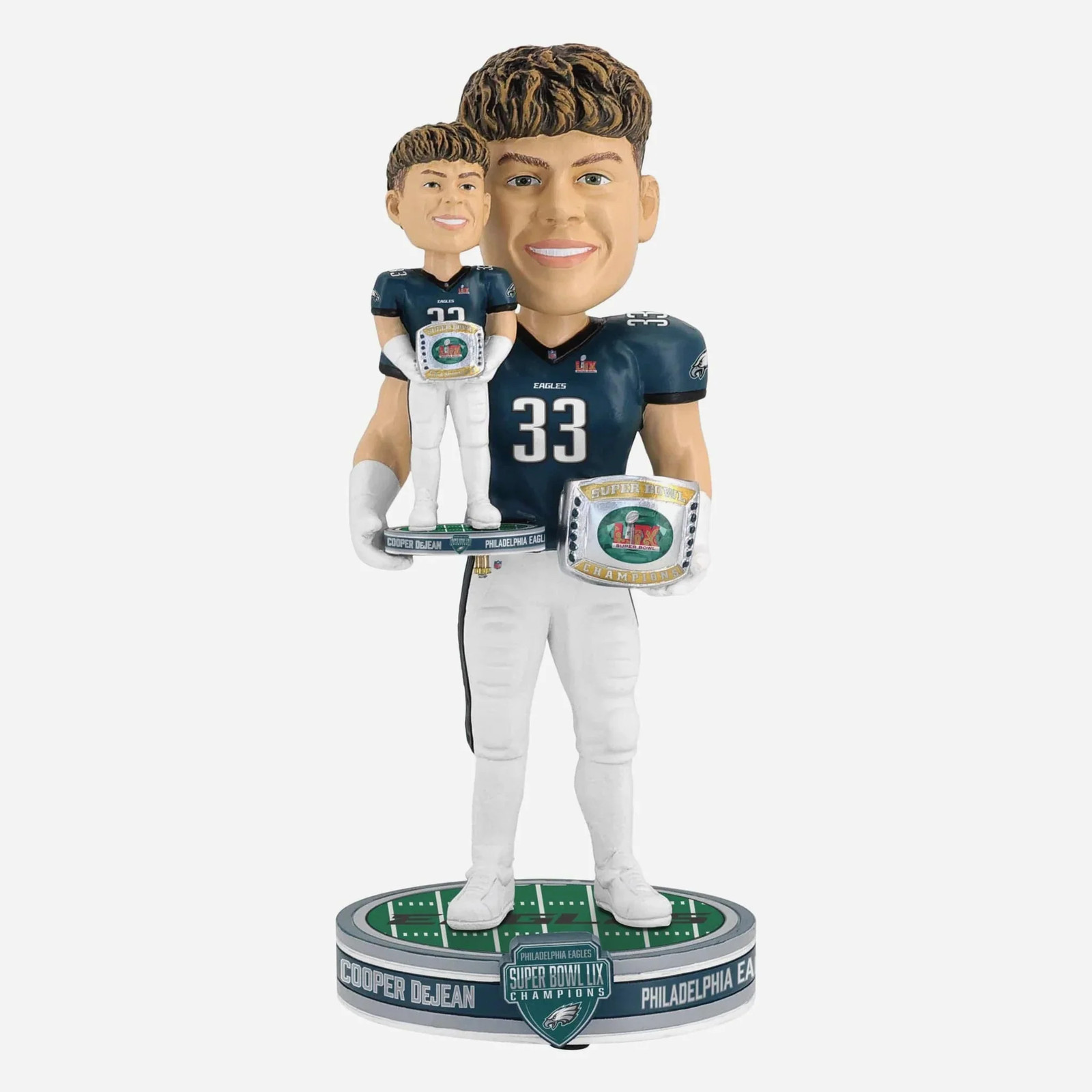 Cooper DeJean Philadelphia Eagles Super Bowl LIX Champs Bobble Dubblz Bobblehead