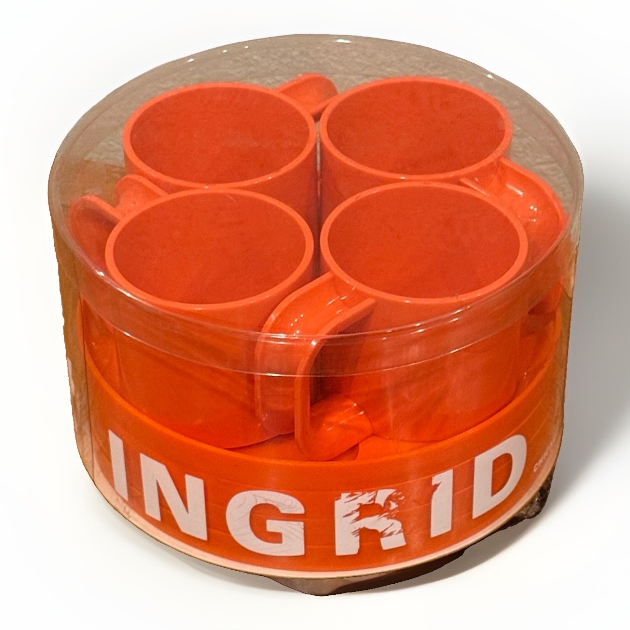 VINTAGE INGRID CHICAGO MINI SNACK SET 60640 Mcm 70s Cups Plates W/mug Holder NOS
