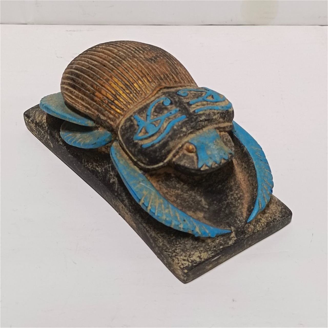 Egyptian Scarab Beetle Decor, Ancient Egypt Style, Handcrafted Pharaonic Artwork