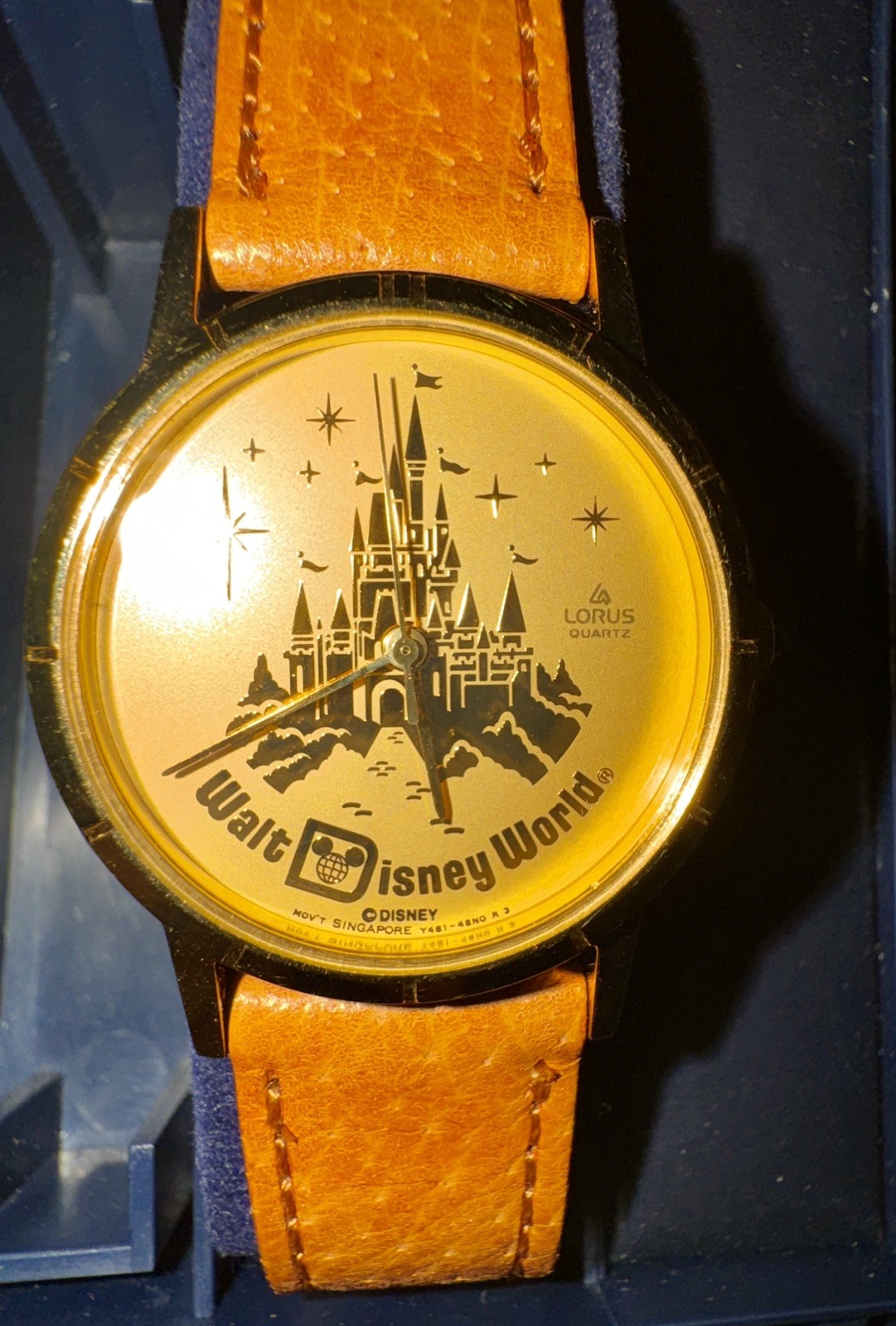 Rare NIB Vintage Disney X Lorus Gold-Tone Cinderella’s Castle Ladies Watch