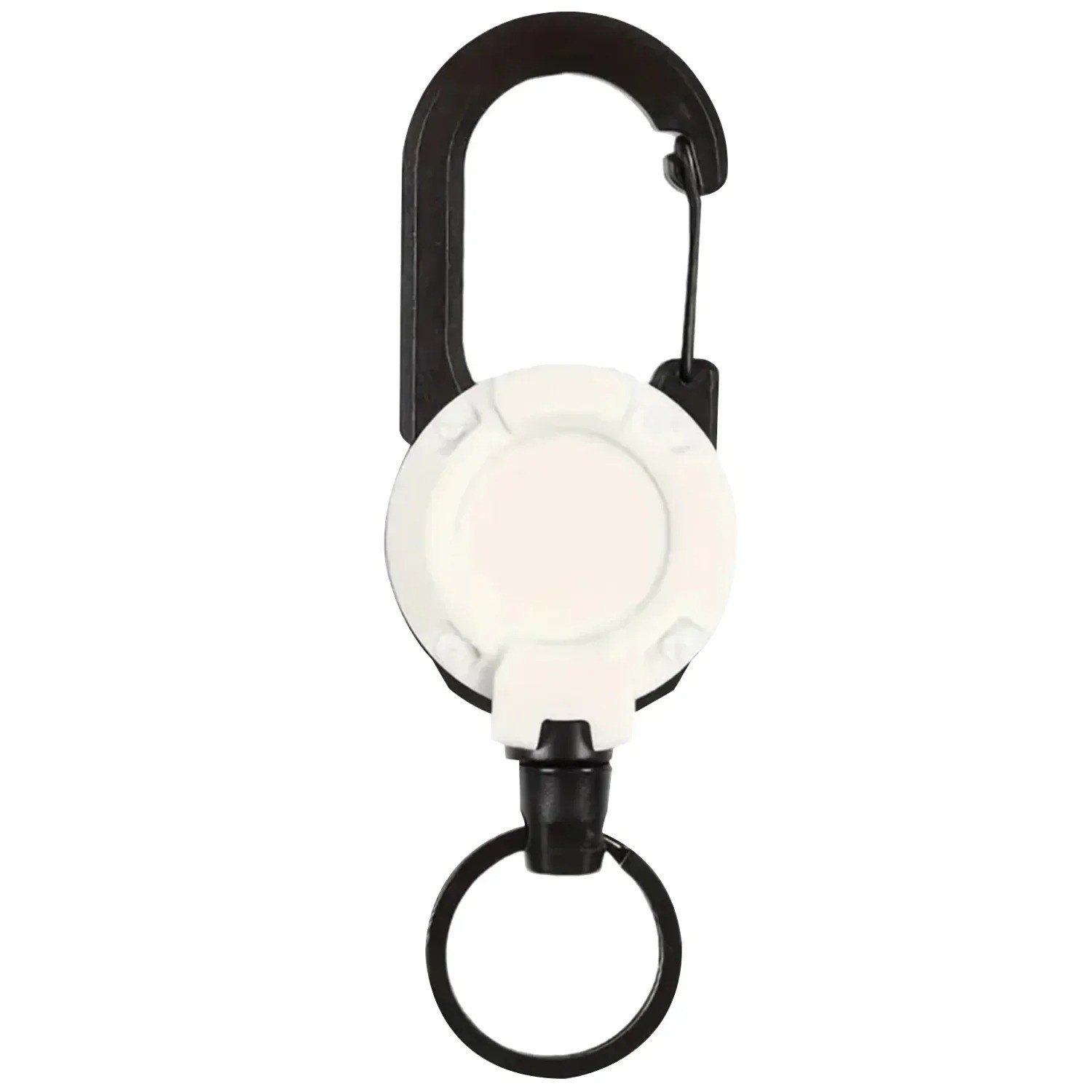 1PC Heavy Duty Retractable Key Chain Steel Wire Rope Carabiner Buckle Key Holder