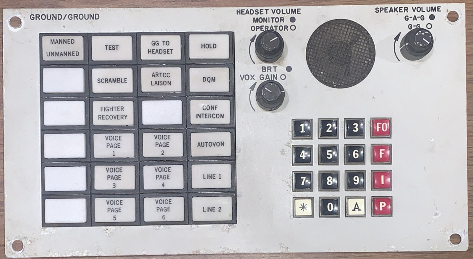 Vintage NORAD Command Post Communication Control Panel