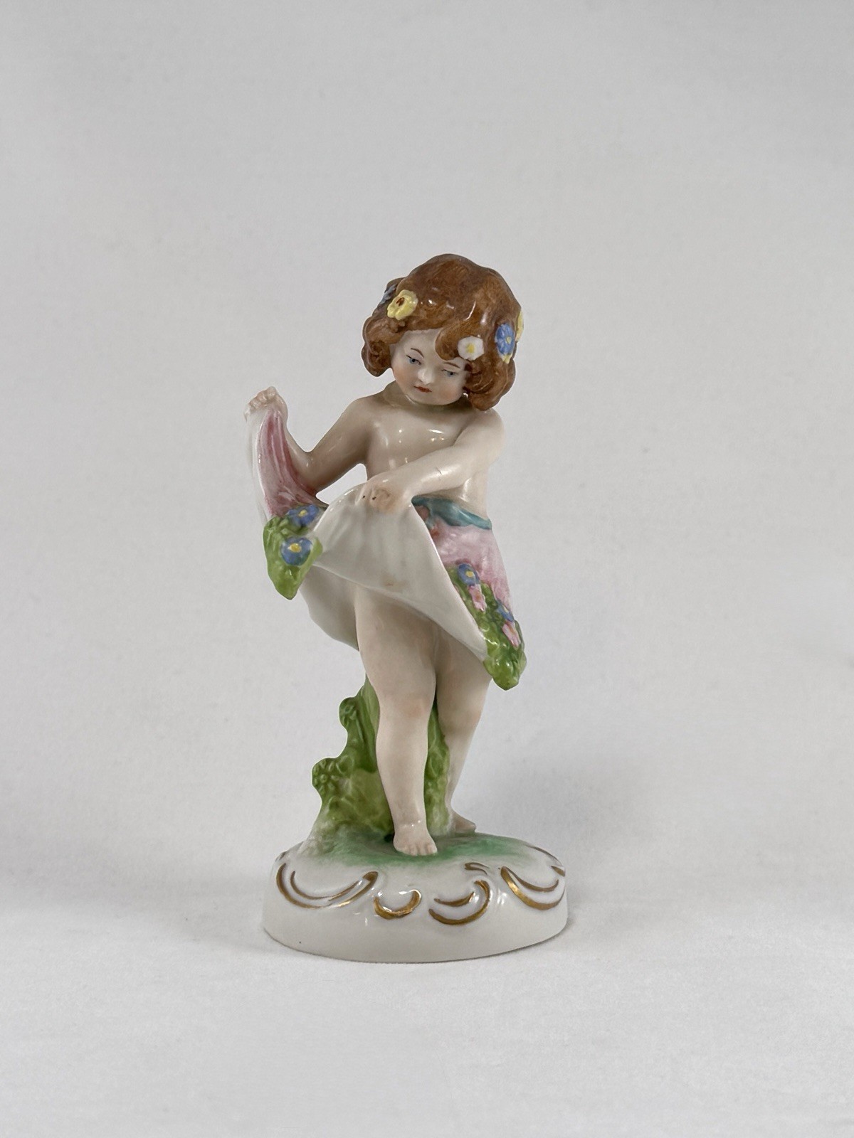 AS IS - Vintage Kister Scheibe-Alsbach Porcelain Girl Figurine, Head Repaired