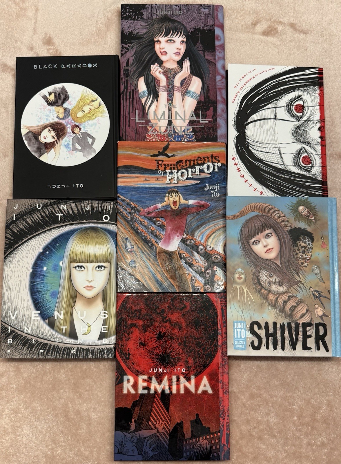 Junji Ito Hardcover Lot 7 Books 1st Editions Black Paradox Liminal Zone Remina