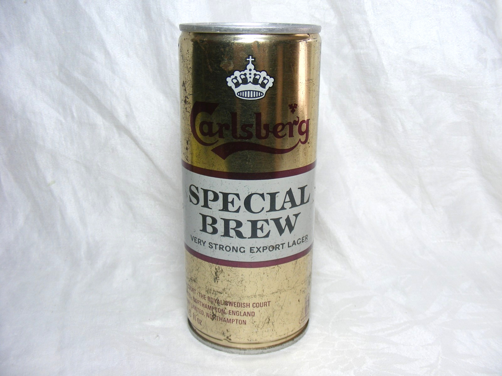 Vintage Steel Beer Can Carlsberg Special Brew Export Lager Beer 16oz Missing Tab