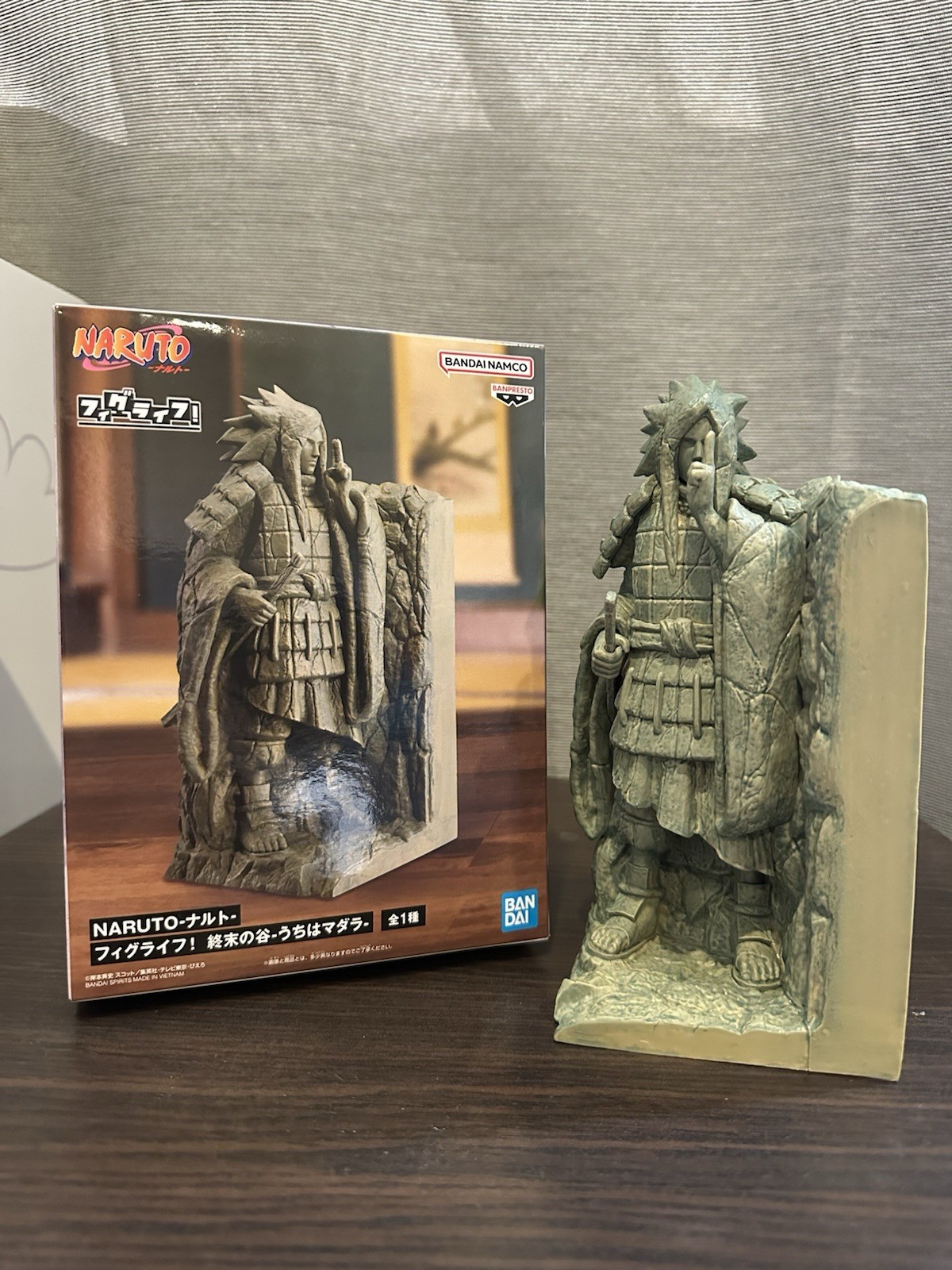 BANDAI SPIRITS FIGLIFE Madara Uchiha Figure Naruto Anime Bookend NIB US seller