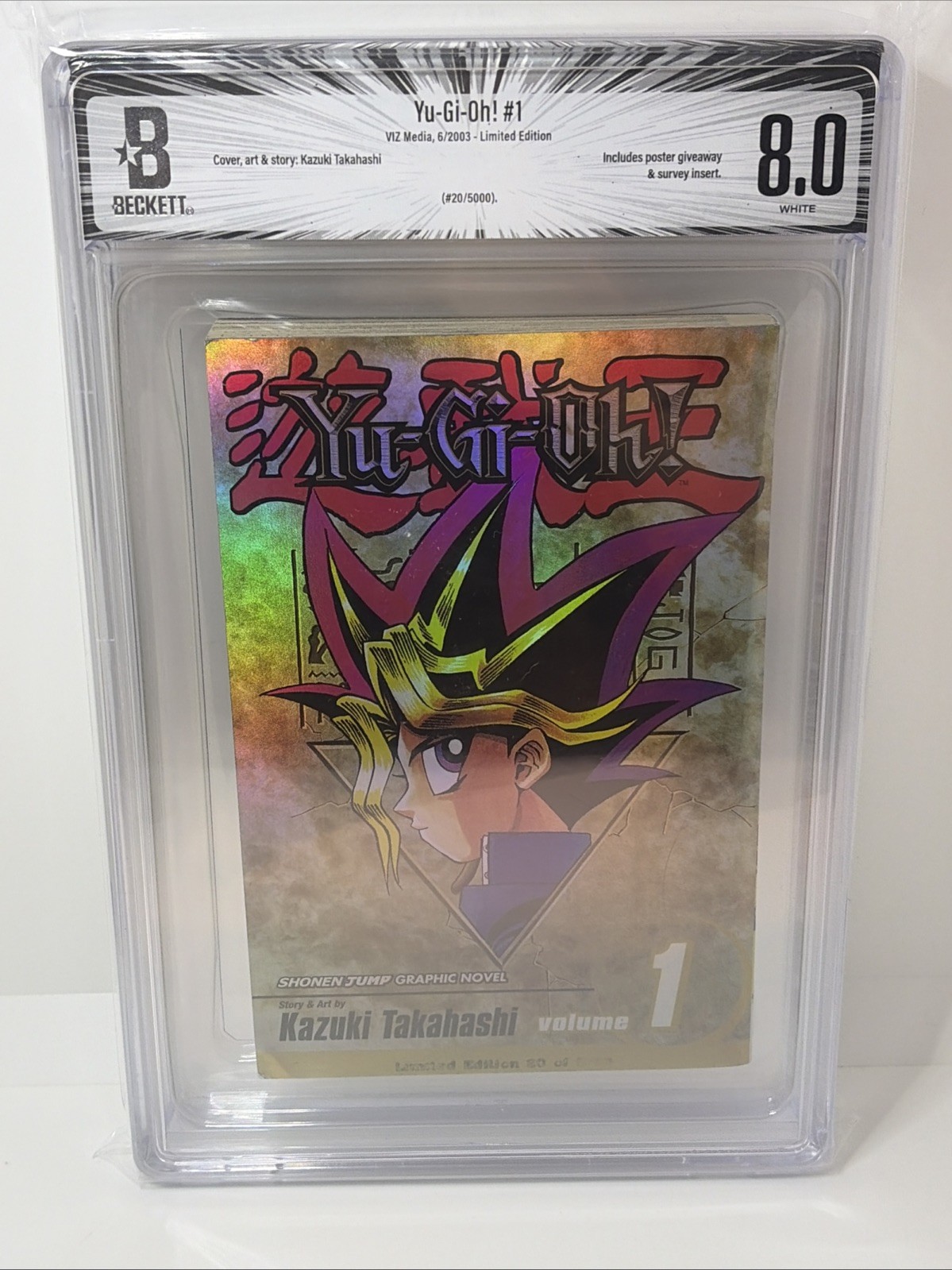 Yu-Gi-Oh #20 of 5000 BGS 8.0 Limited Edition Foil Vol. 1 VIZ Media 2003 Manga