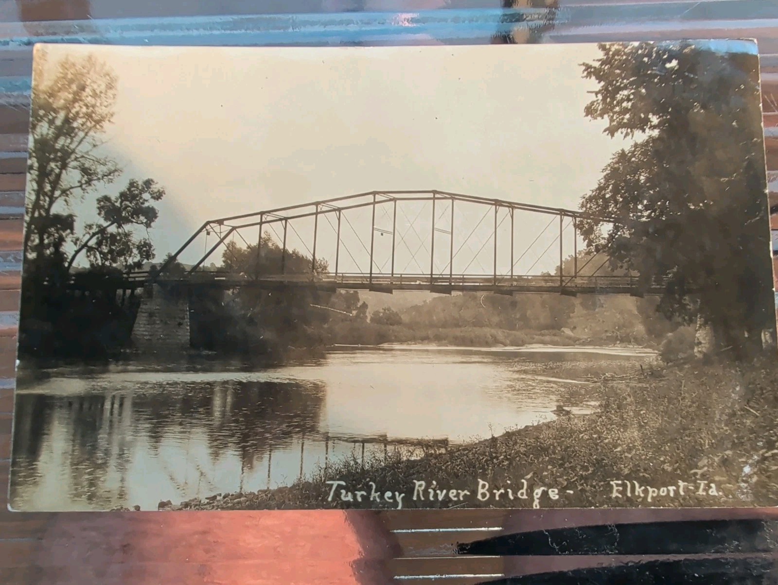 Vintage Rppc Turkey River Bridge, Elkport, Iowa.. Unposted