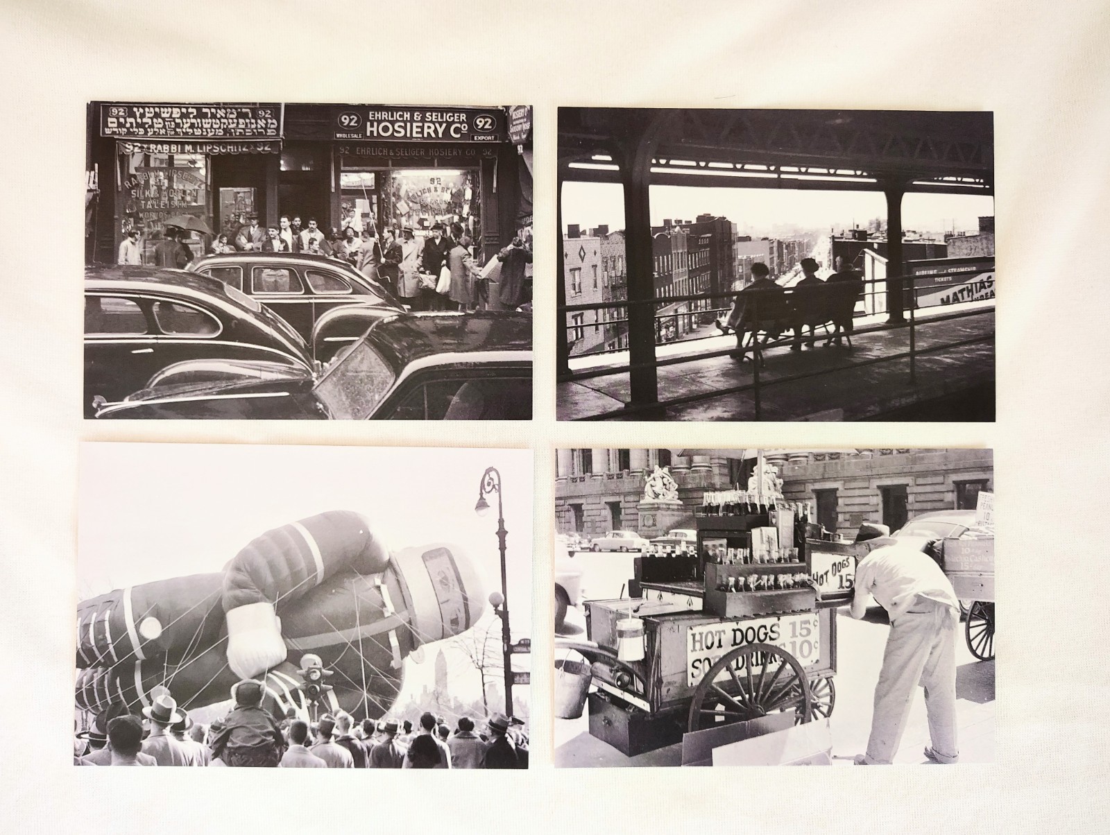 New York Vintage Postcards - Set of 15, wall art,wall decor, bathroom wall art