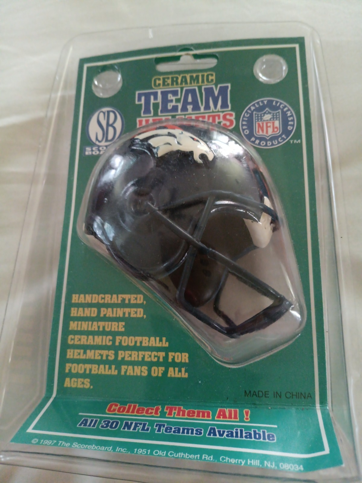 DENVER BRONCOS 1997 CERAMIC COLLECTORS FOOTBALL 3