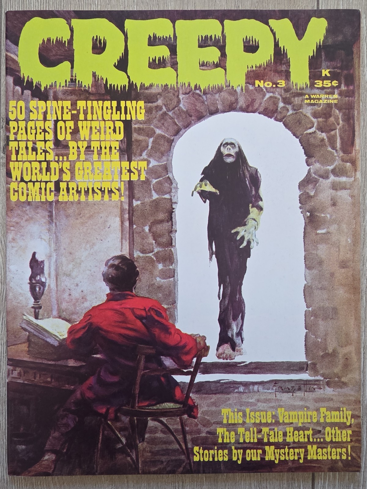 CREEPY #3 Warren horror monster Magazine 1965  Frazetta cover