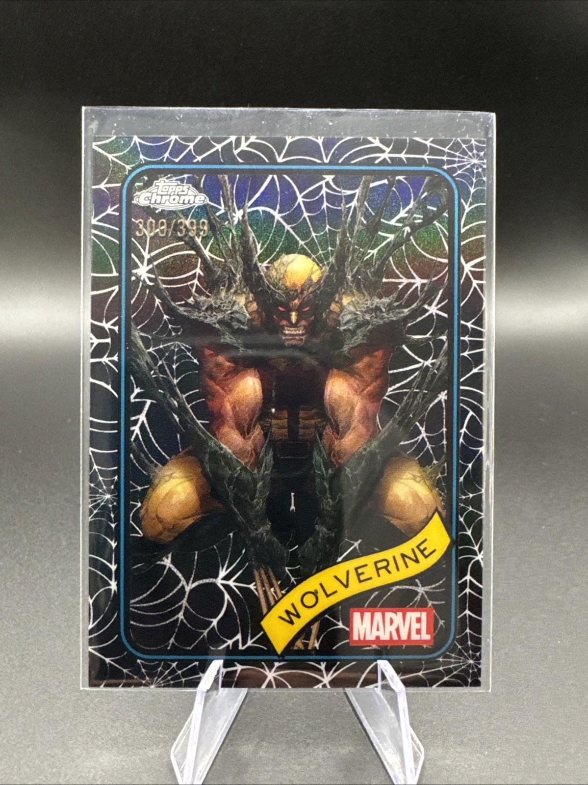 Topps 2025 Topps Chrome Marvel Wolverine #103 Web Refractor 300/399 CLEAN
