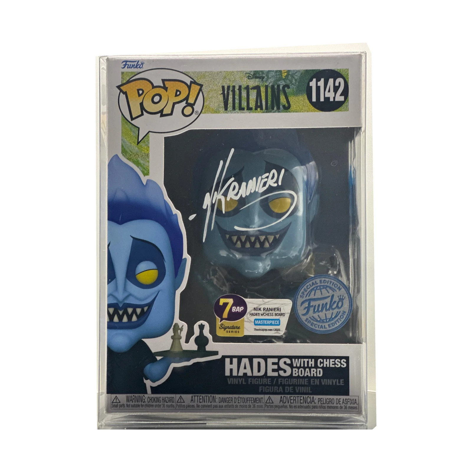 Nik Ranieri Signed Hades #1142 Funko Pop – Original Side Drawing