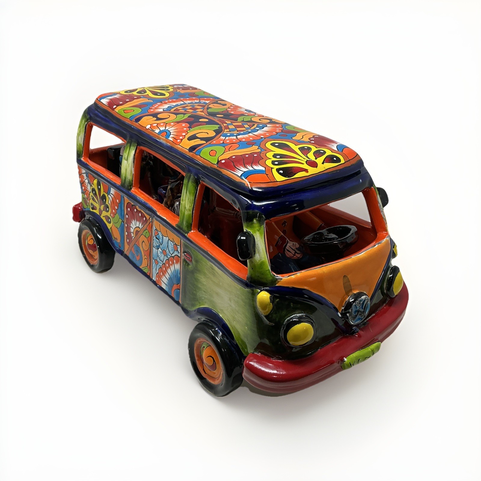 Mexican Talavera Volkswagen Bus/Kombi/Van Day of the Dead (UT)
