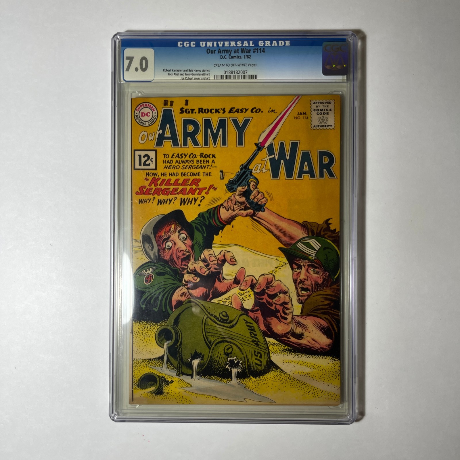 Our Army at War #114 1962 CGC 7.0