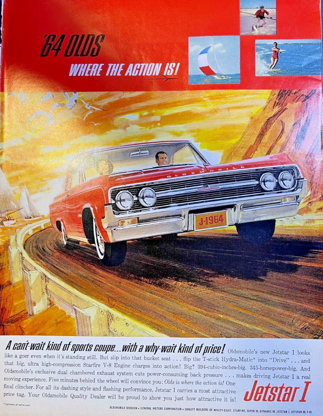 Magazine Advertisement 1964 Oldsmobile Jetstar I Sports Coupe