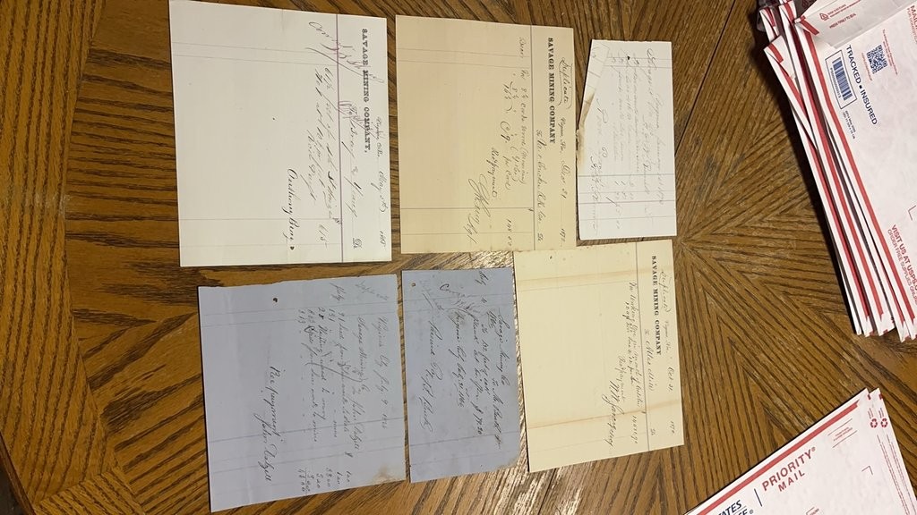 Antique 19th Century Handwritten Receipts